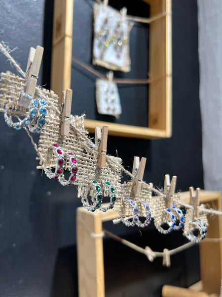 Aros de plata con cuarzos naturales