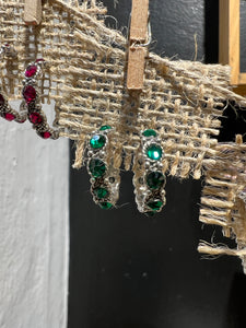 Aros de plata con cuarzos naturales