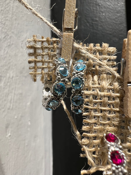 Aros de plata con cuarzos naturales