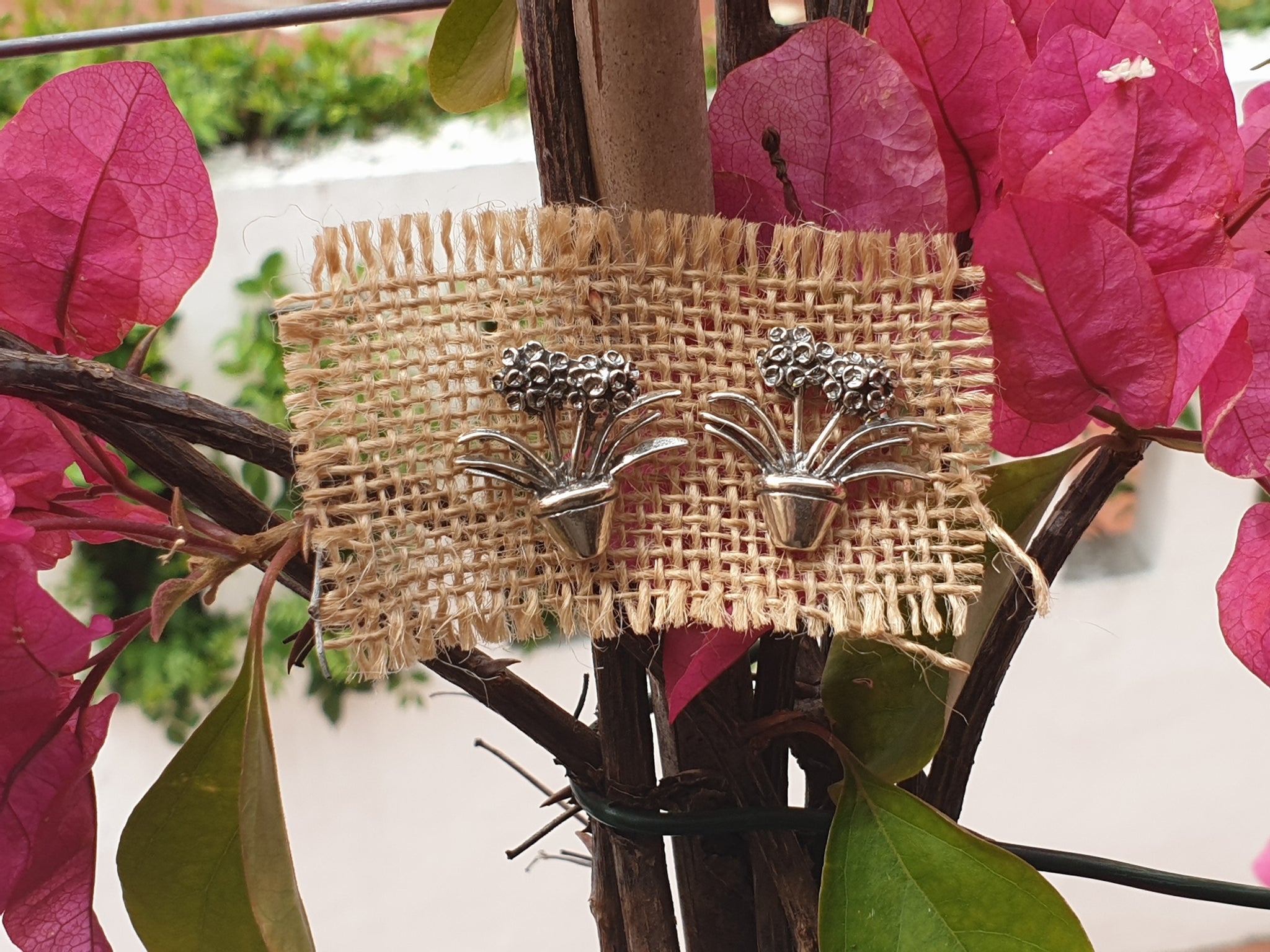 Pendientes maceta "clivia"