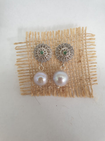 Pendientes Fernandinos y perla Tahiti