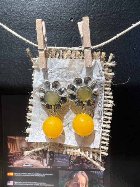 Pendientes Arquillo Jade Amarillo