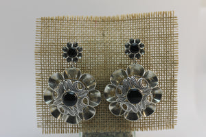 Pendientes Arquillo Doble Grande con Azabache Natural