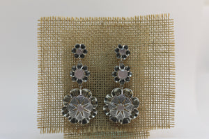 Pendientes Arquillo Triple con Cuarzo Rosa natural