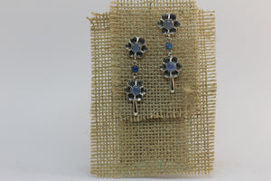 Pendientes Arquillo dobles número 2 con Calcedonia natural.