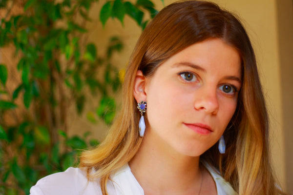 Pendientes Arquillo con Calcedonia